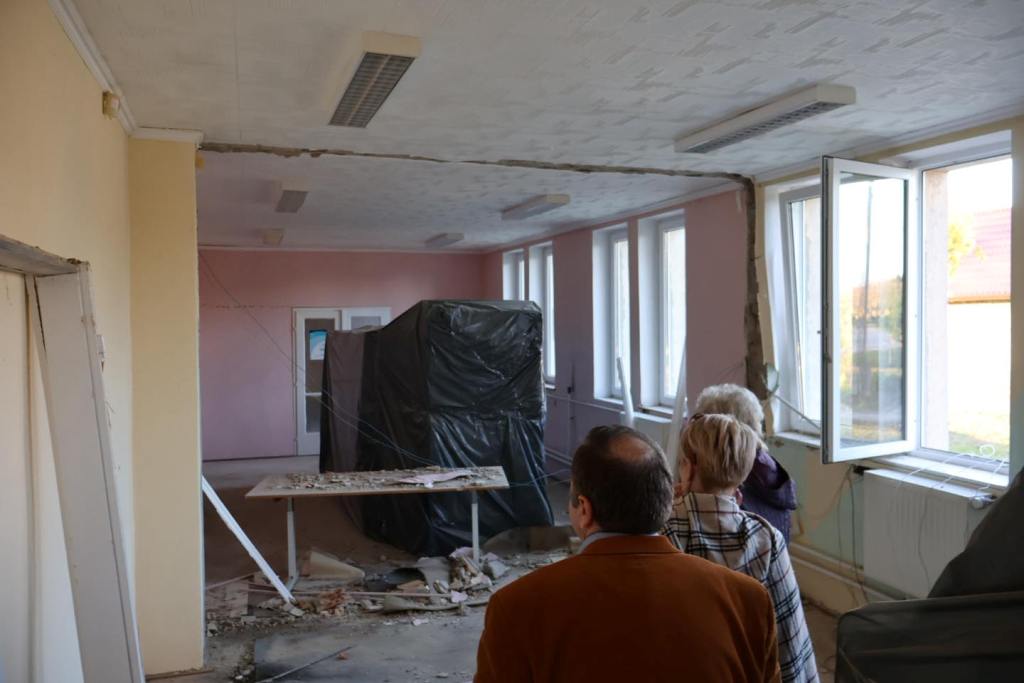 Felújítás alatt álló belső tér